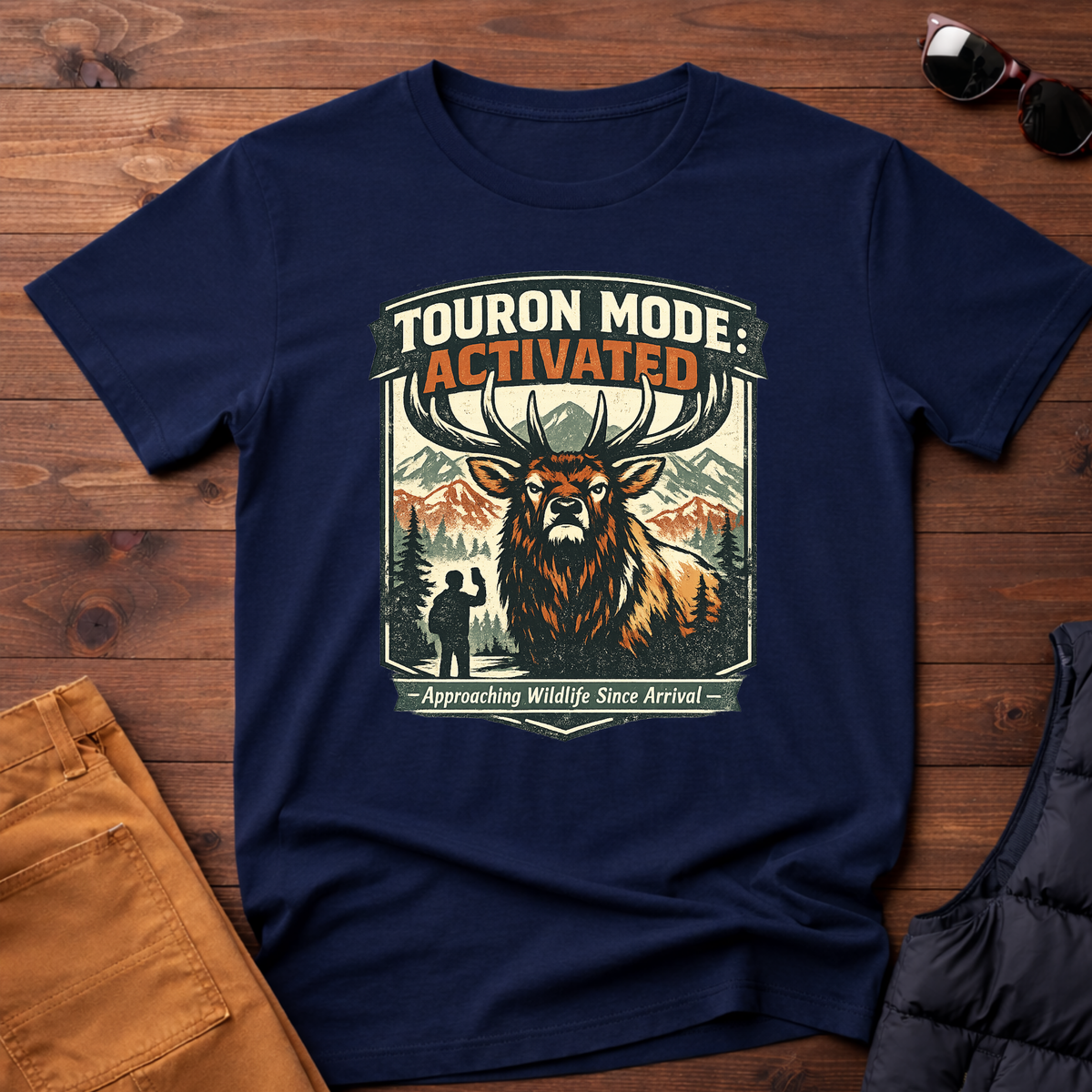 Touron Mode: Activated – Approaching Wildlife Since Arrival Elk T-Shirt