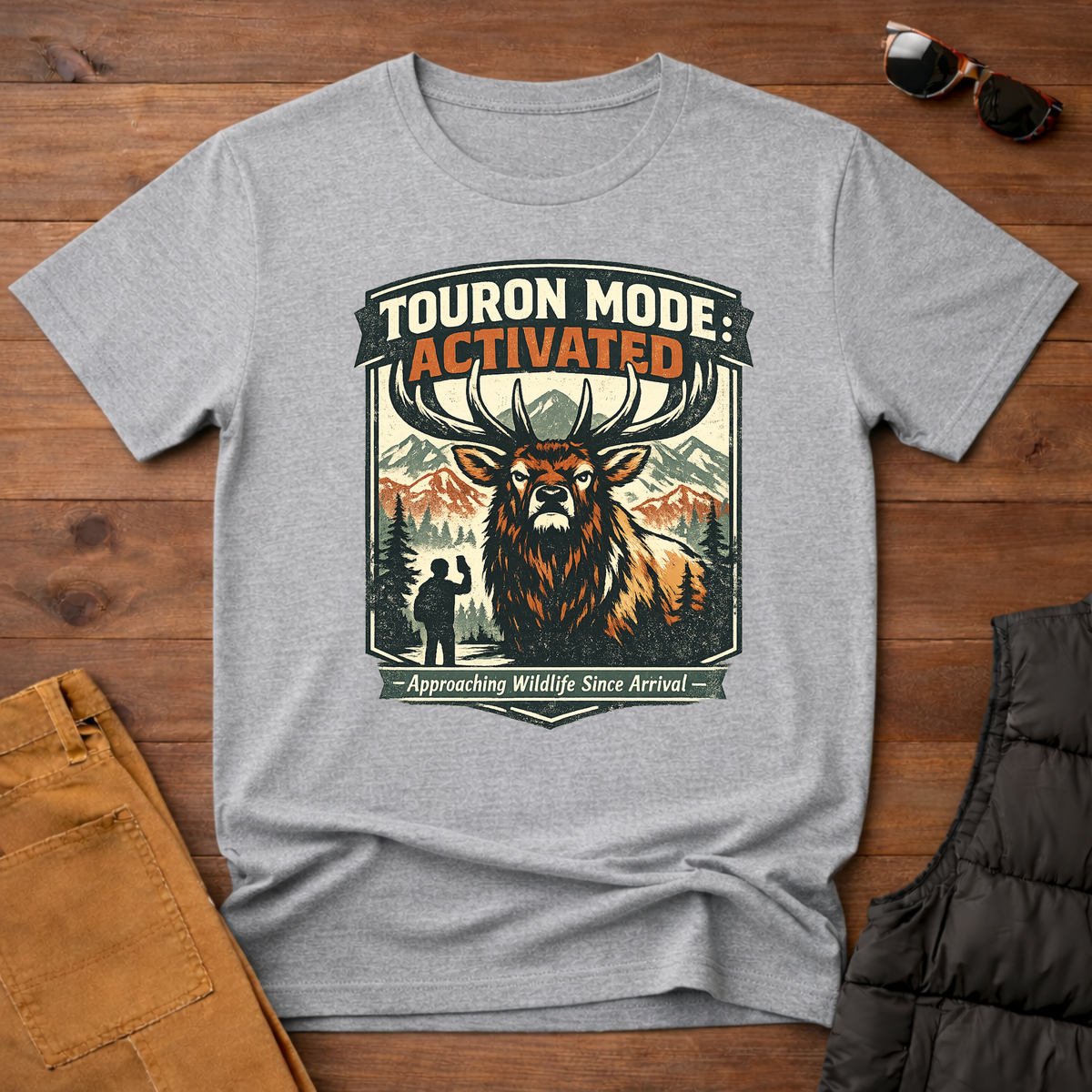 Touron Mode: Activated – Approaching Wildlife Since Arrival Elk T-Shirt
