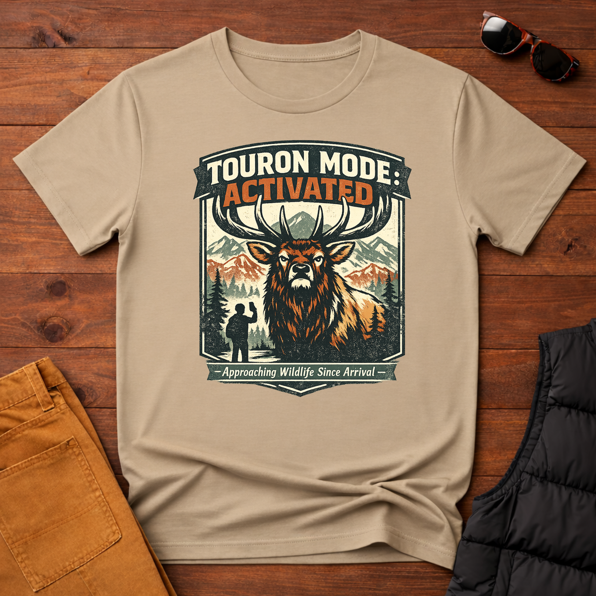 Touron Mode: Activated – Approaching Wildlife Since Arrival Elk T-Shirt