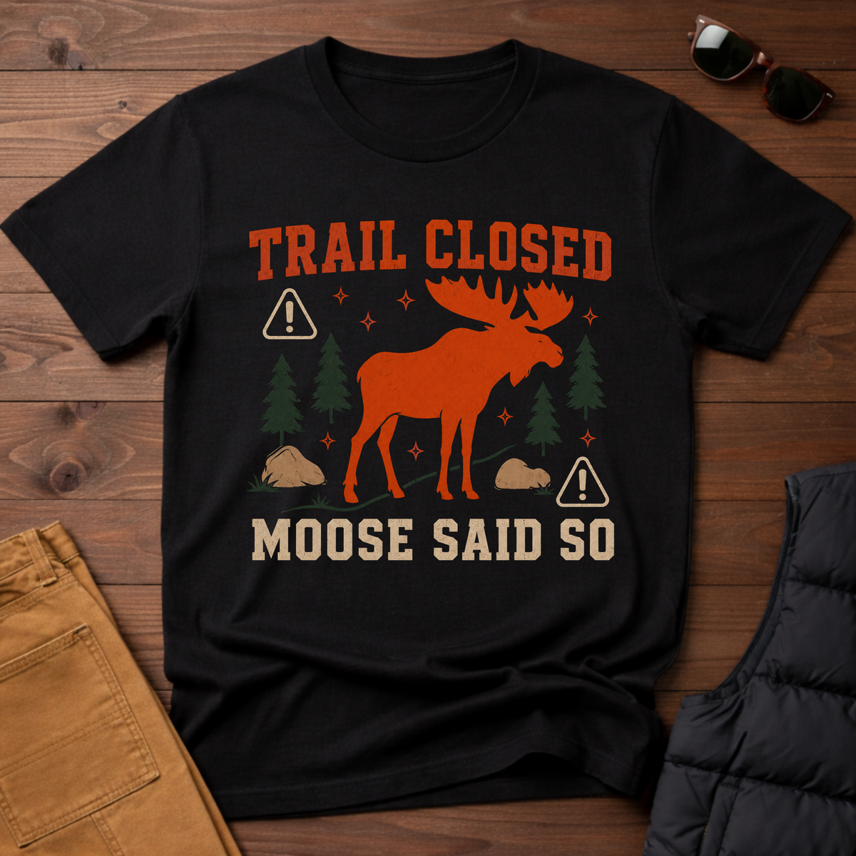 Trail Closed Moose Said So T-Shirt