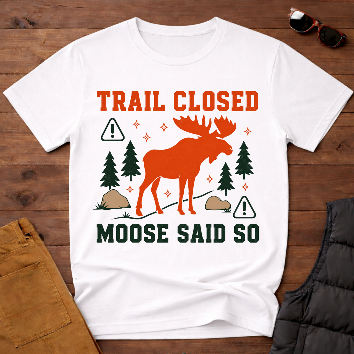 Trail Closed Moose Said So T-Shirt