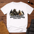 Unauthorized Camp Host T-Shirt-Funny Bear Camping Graphic Tee