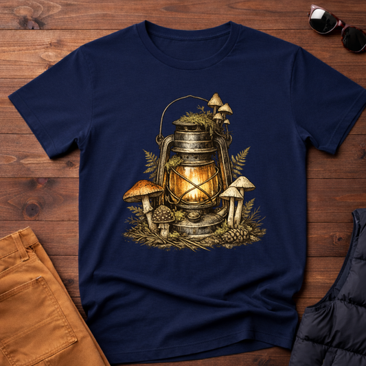 Vintage Lantern & Mushroom T-Shirt