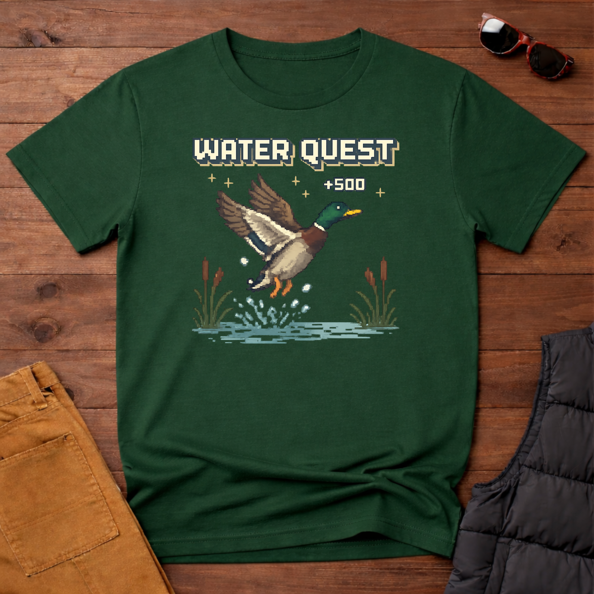 8-Bit Water Quest Duck T-Shirt