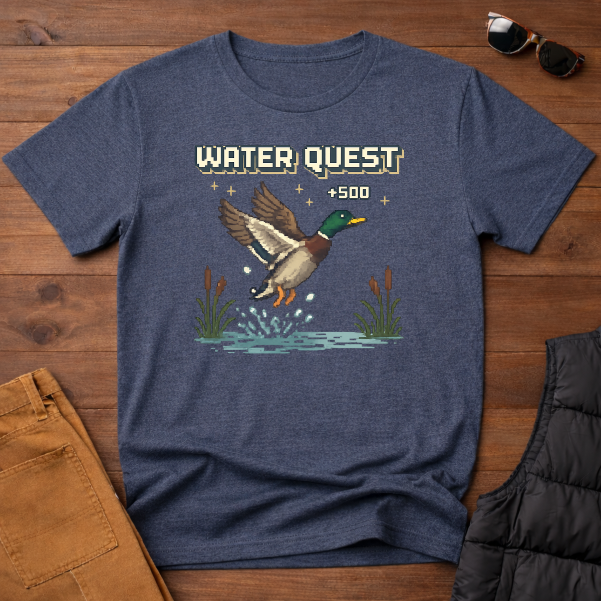 8-Bit Water Quest Duck T-Shirt