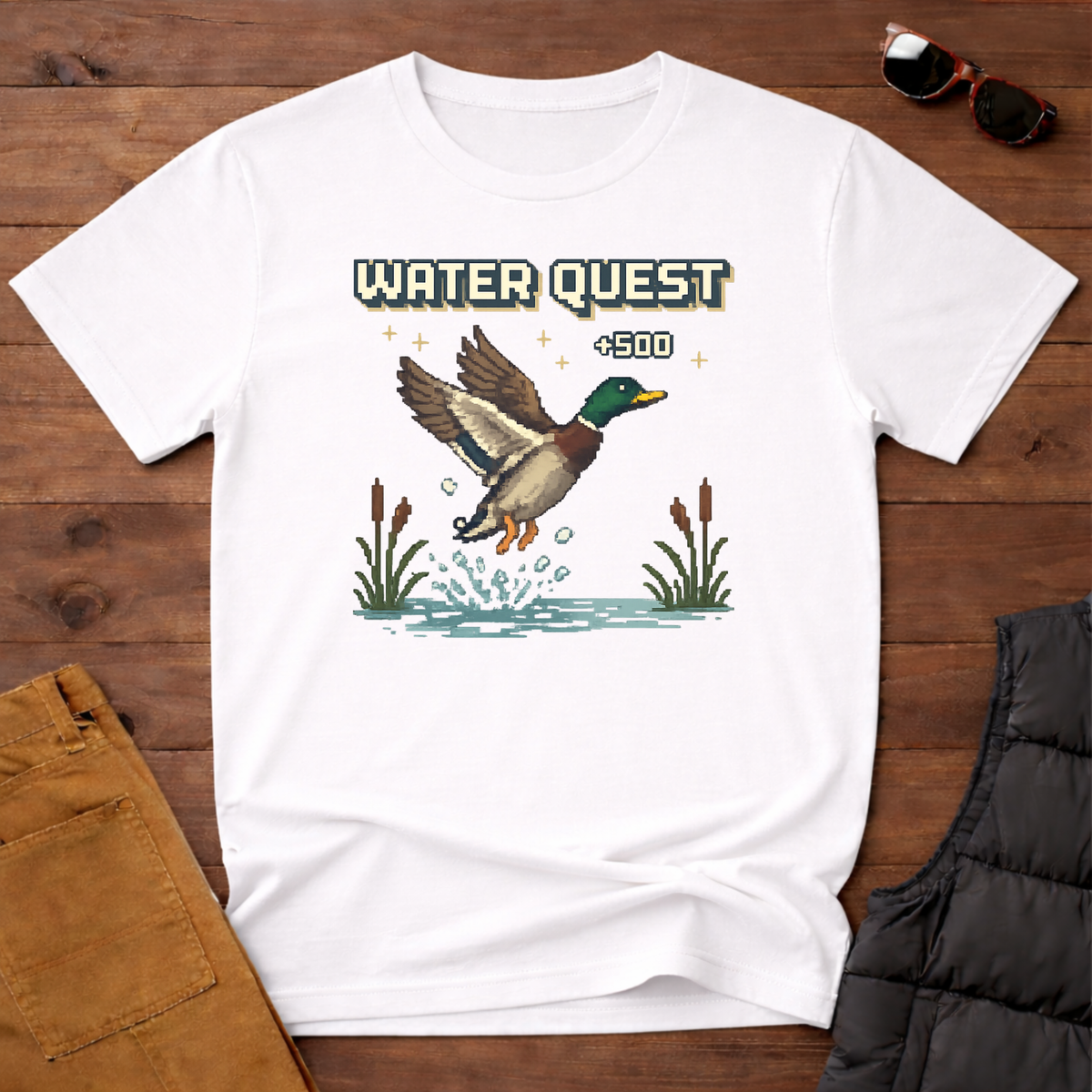 8-Bit Water Quest Duck T-Shirt