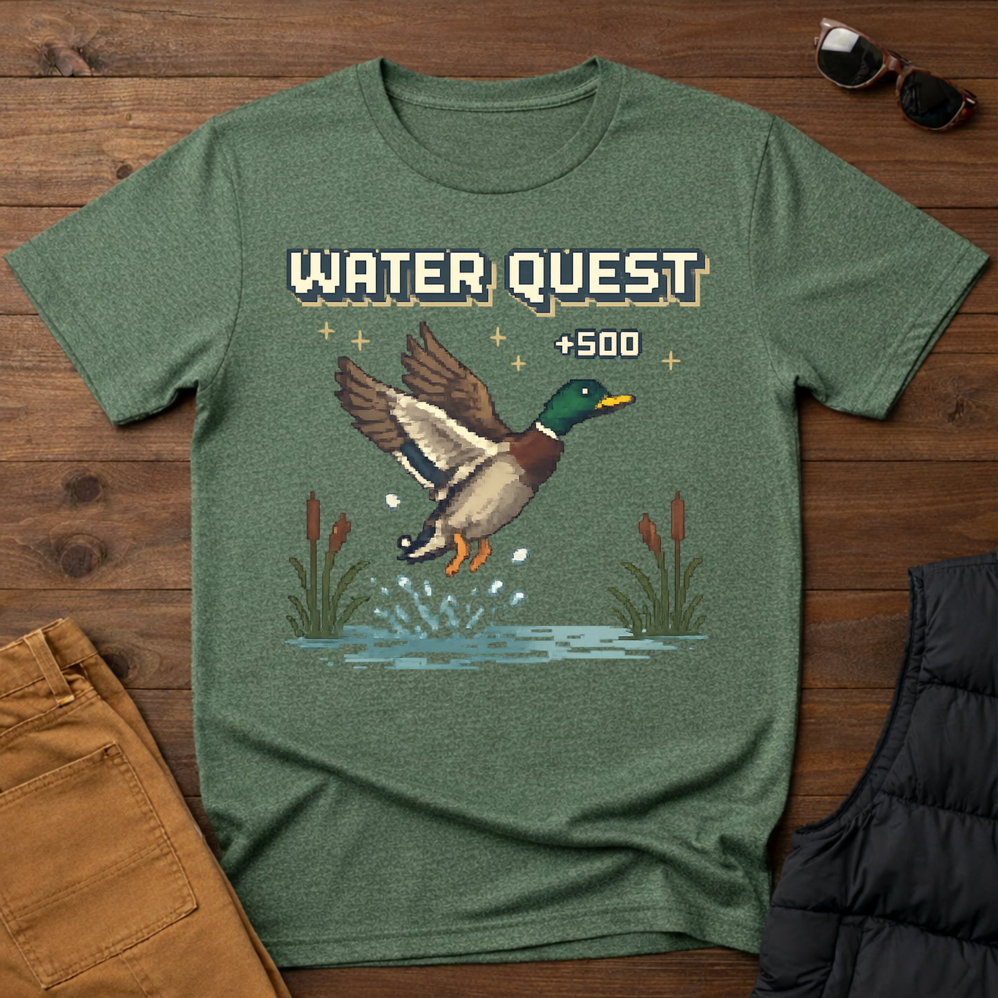 8-Bit Water Quest Duck T-Shirt | Yampa Roots