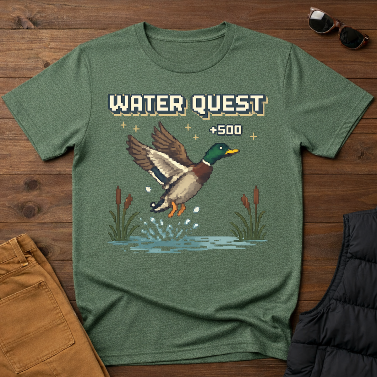 8-Bit Water Quest Duck T-Shirt