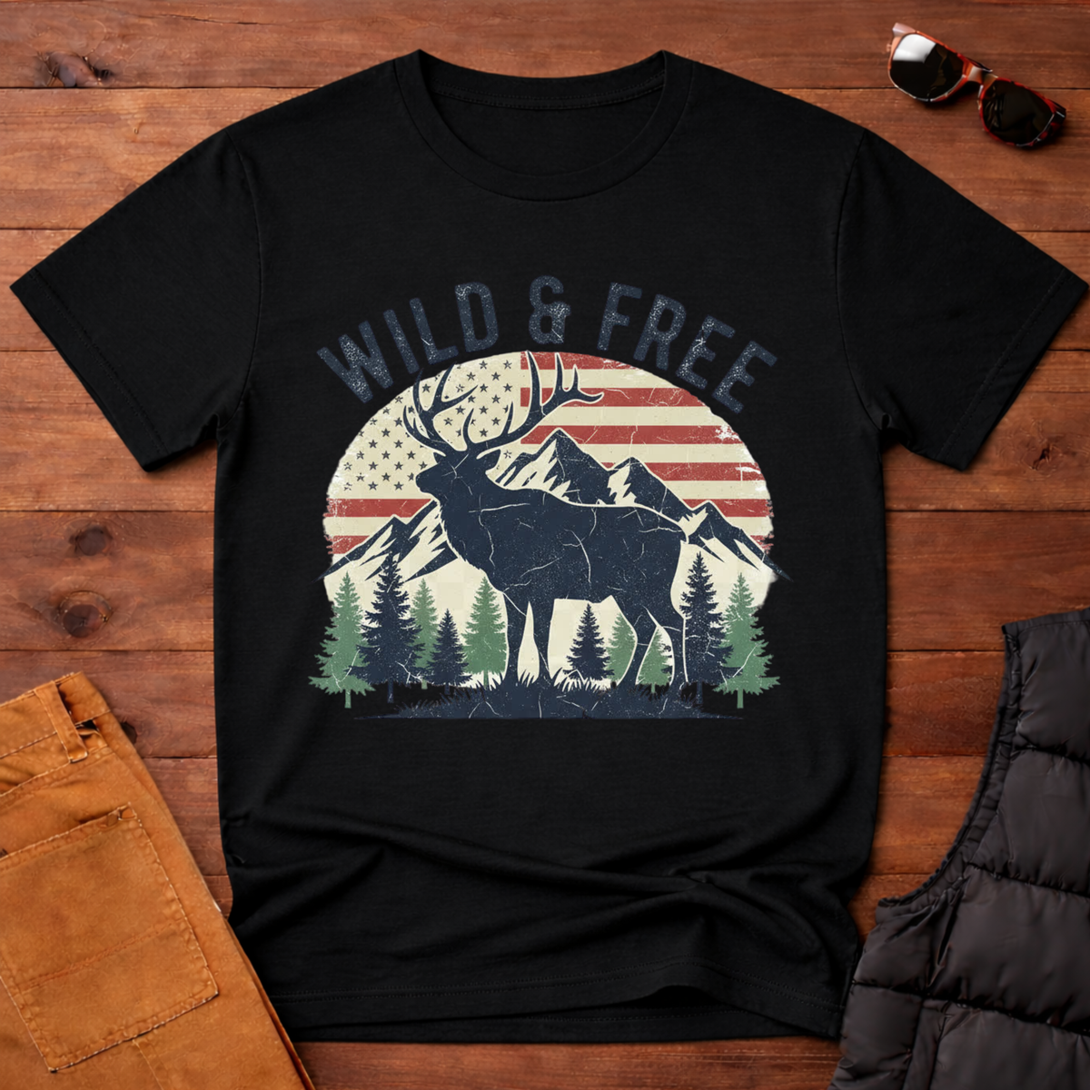 Wild And Free Elk T-Shirt
