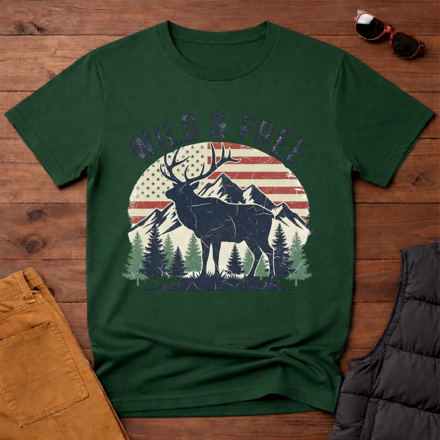 Wild And Free Elk T-Shirt