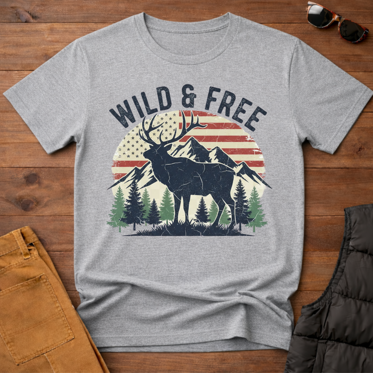 Wild And Free Elk T-Shirt