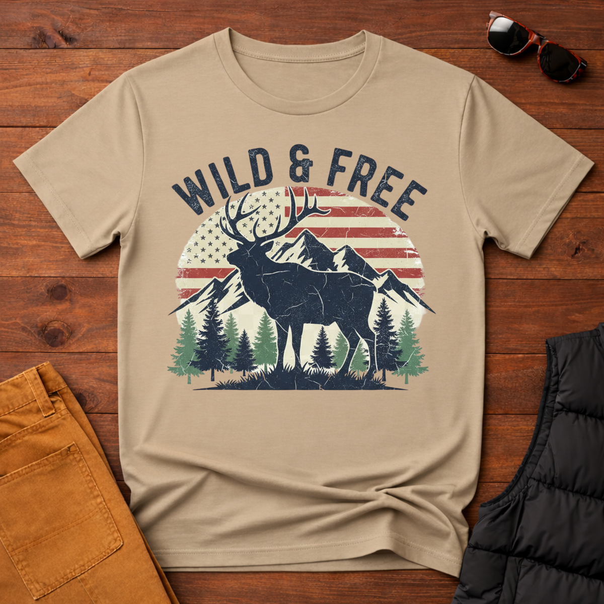 Wild And Free Elk T-Shirt