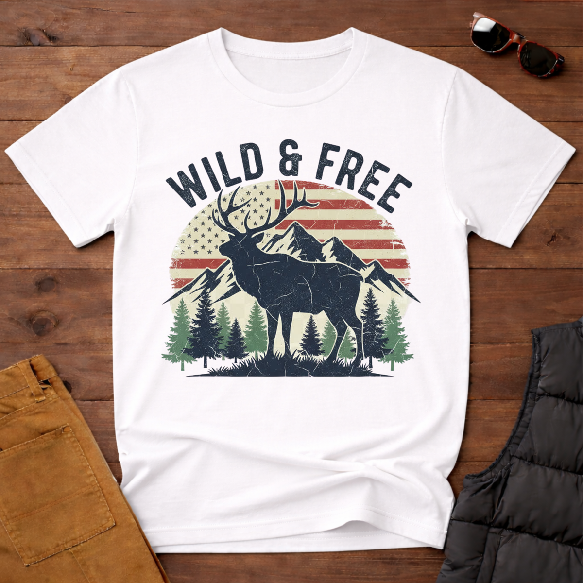 Wild And Free Elk T-Shirt