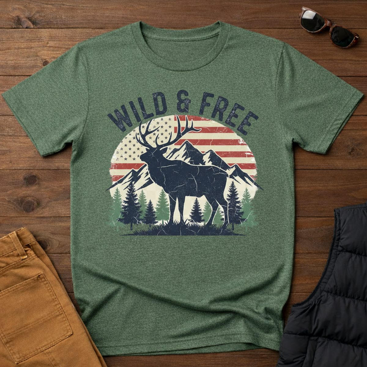 Wild And Free Elk T-Shirt