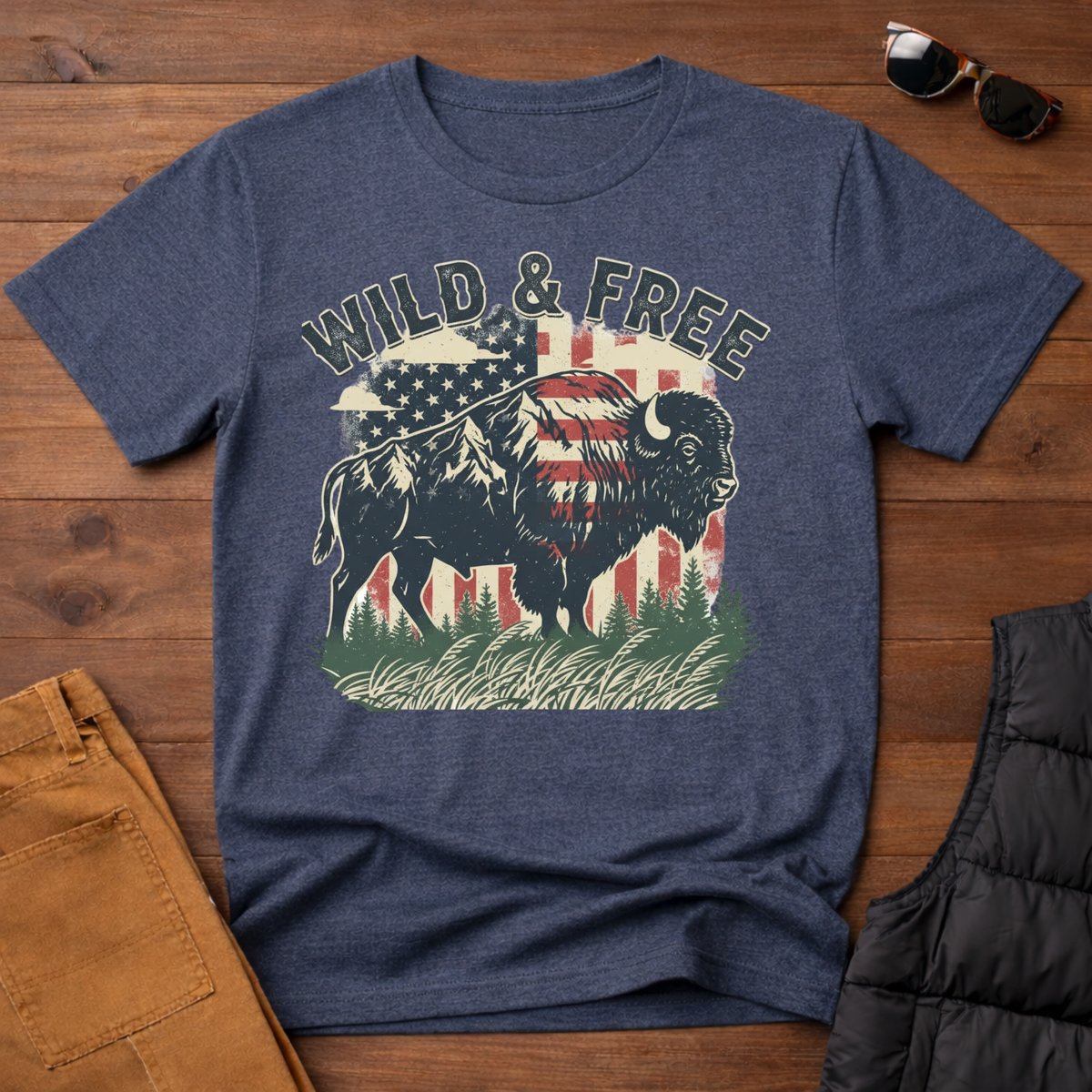 Wild And Free Buffalo T-Shirt