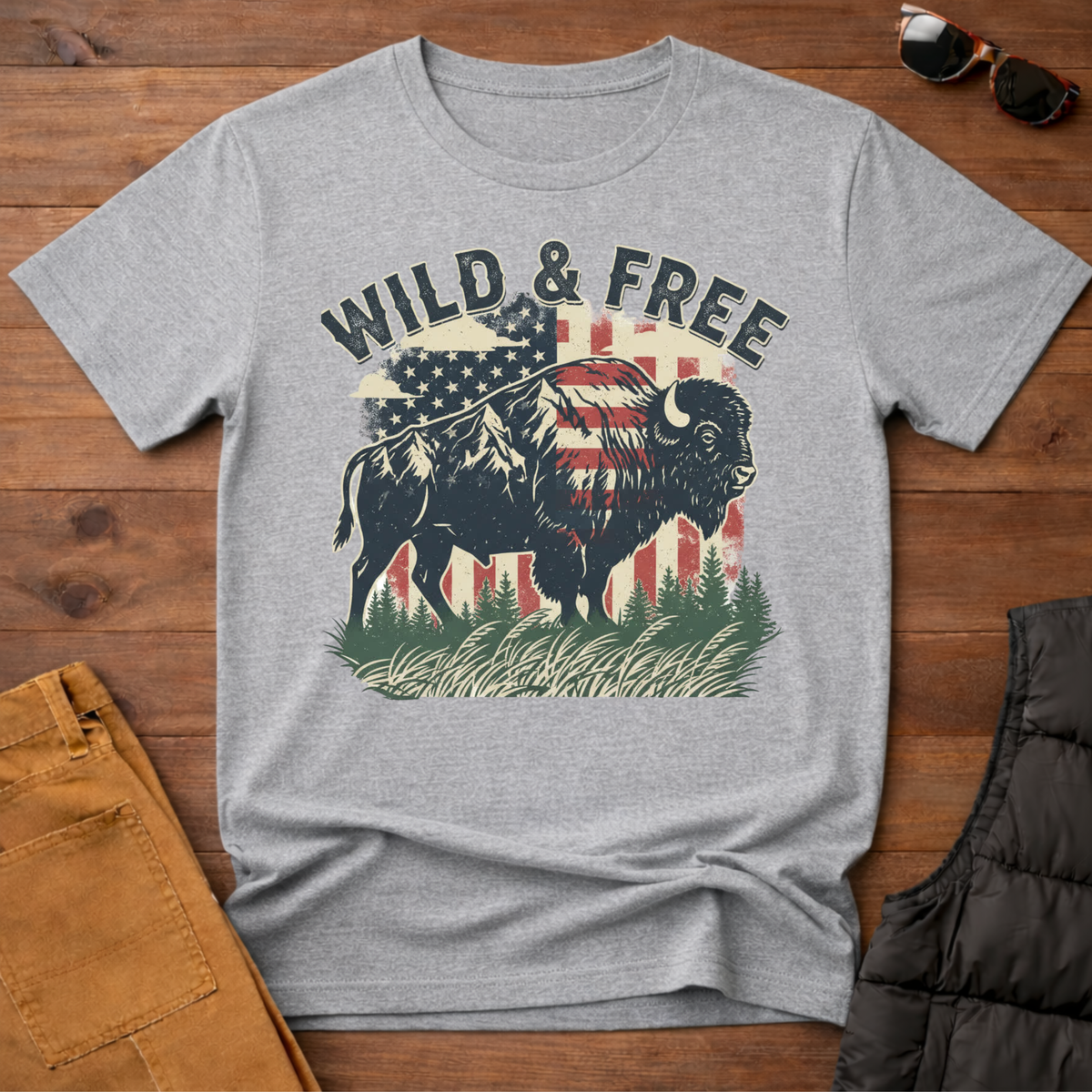 Wild And Free Buffalo T-Shirt