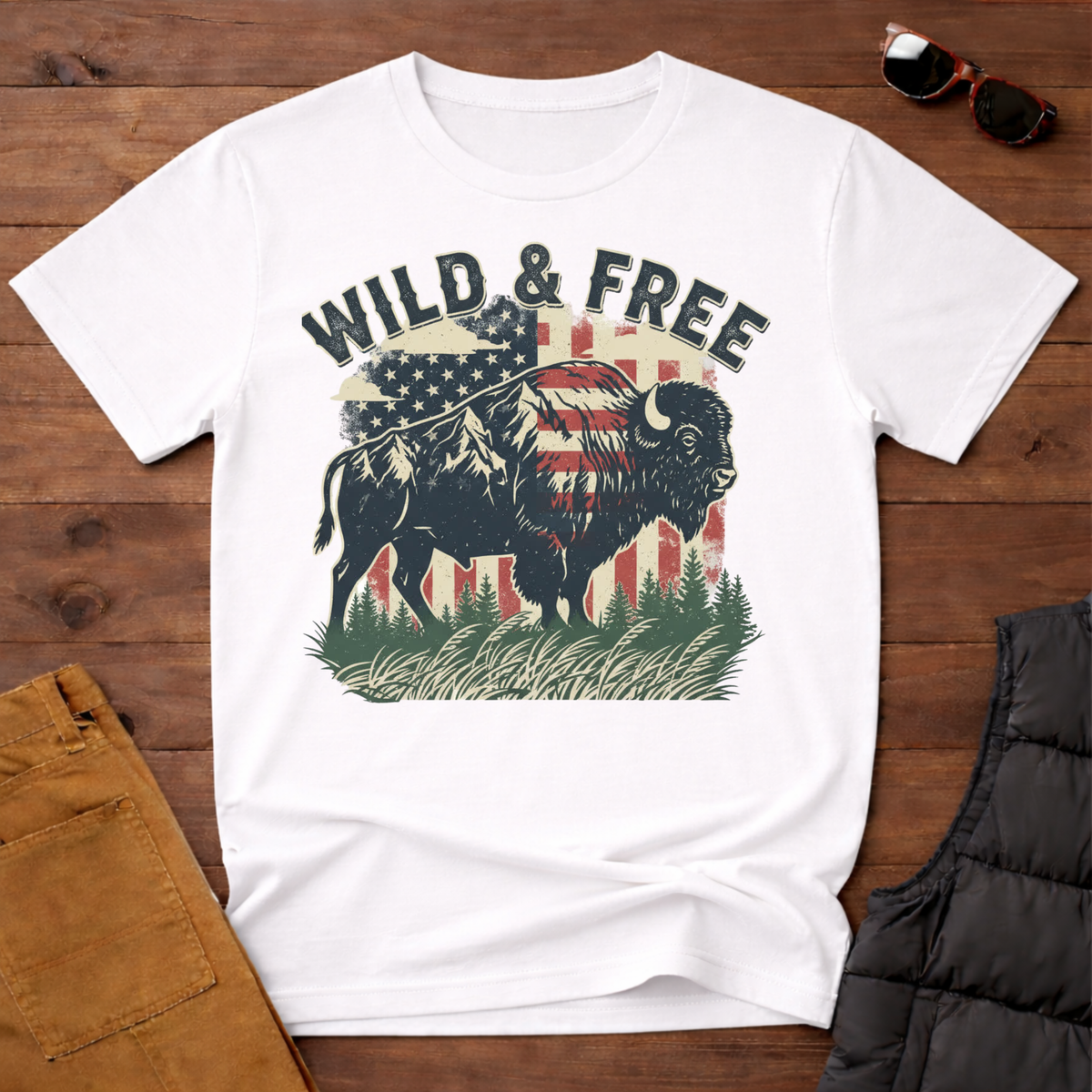 Wild And Free Buffalo T-Shirt