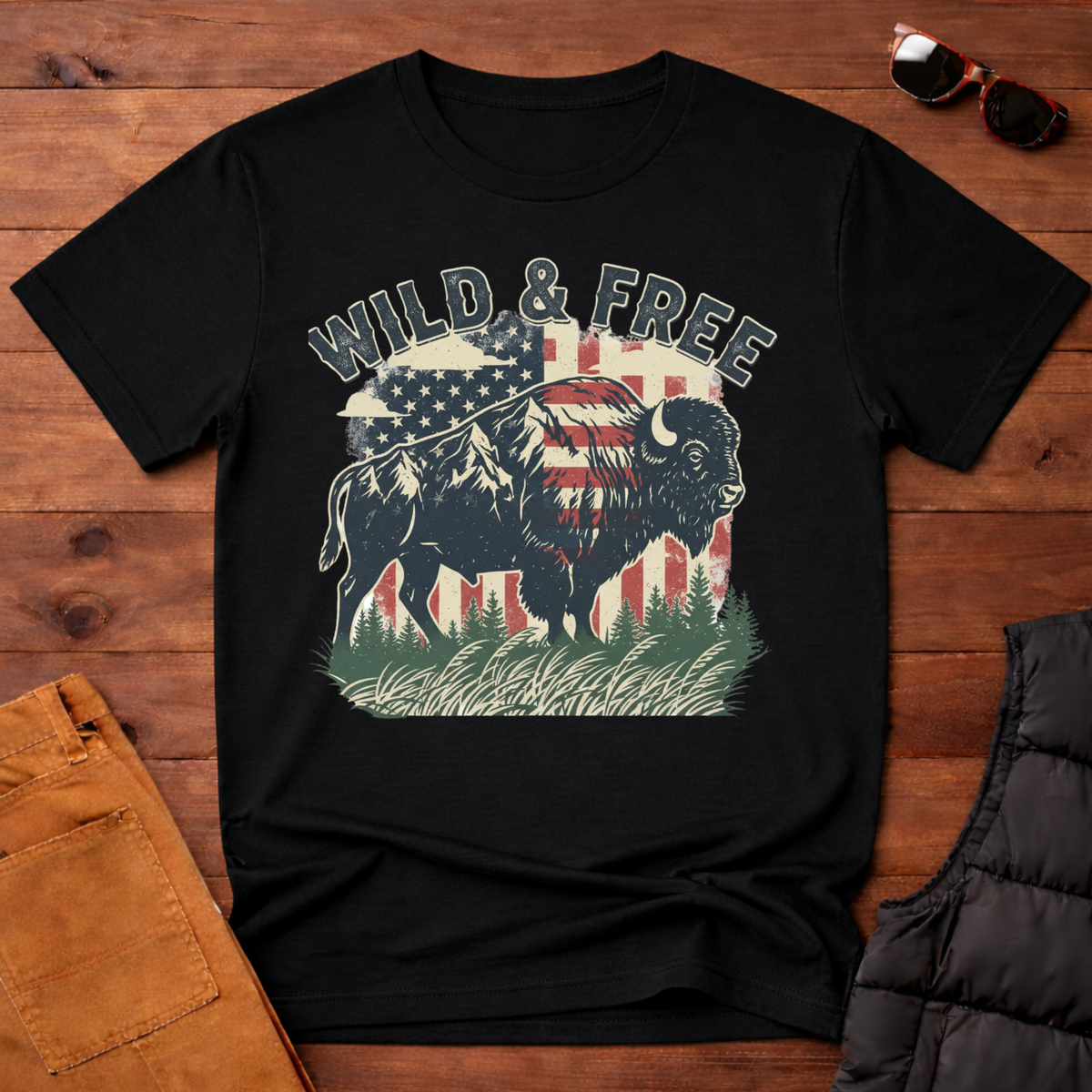 Wild And Free Buffalo T-Shirt