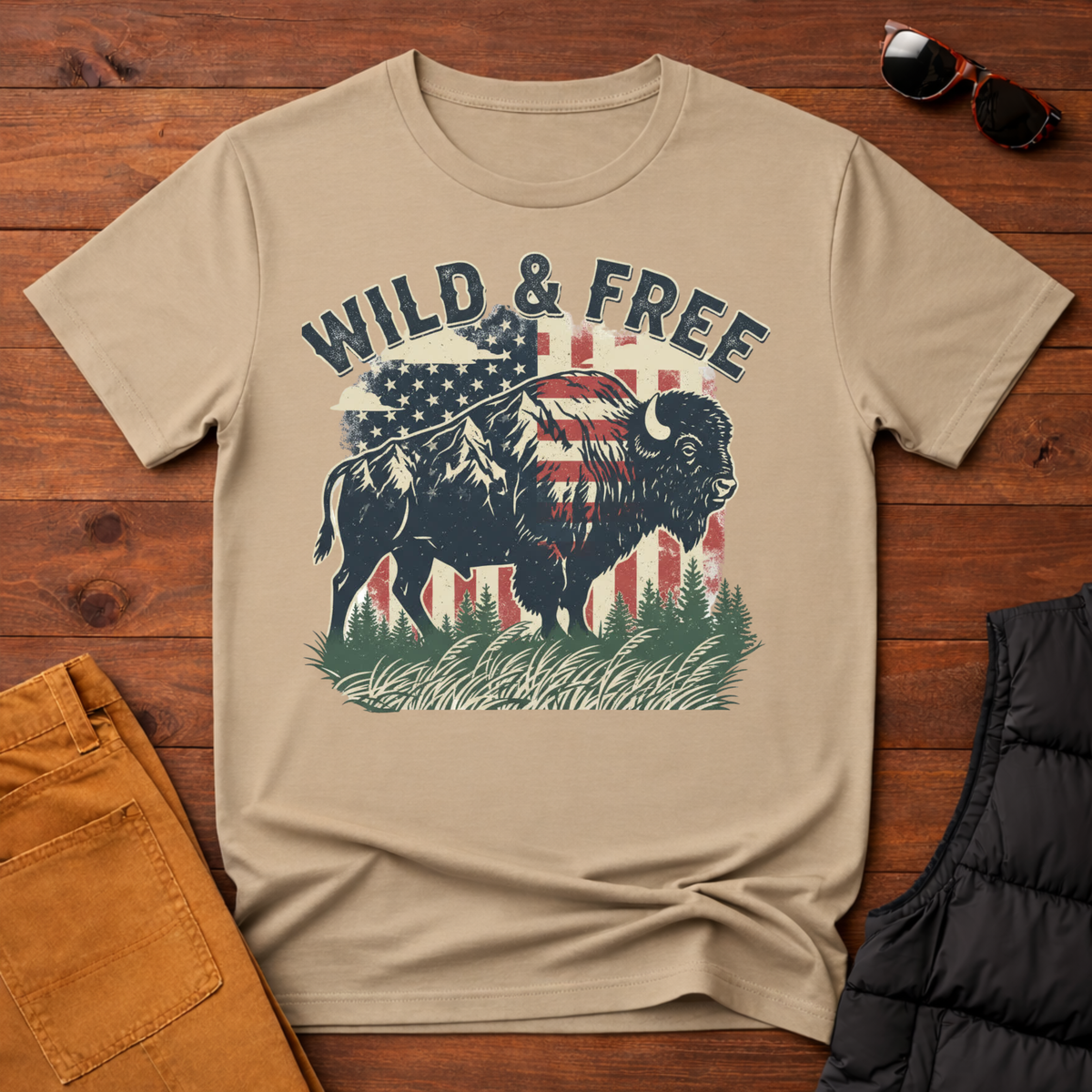 Wild And Free Buffalo T-Shirt