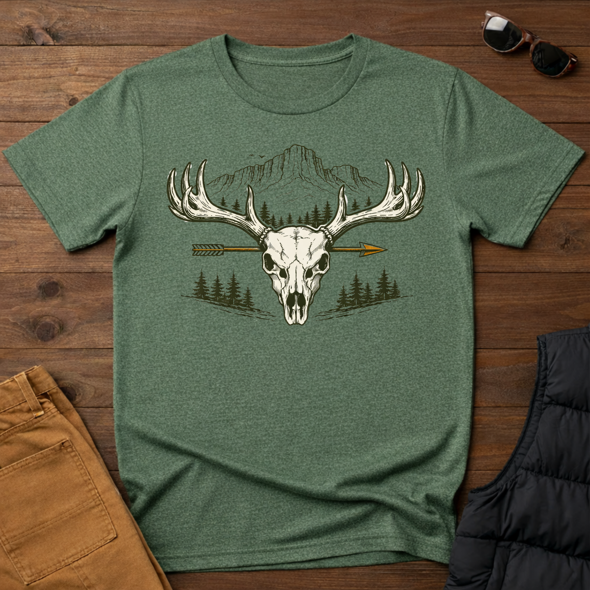 Skull Arrow Hunting T-Shirt