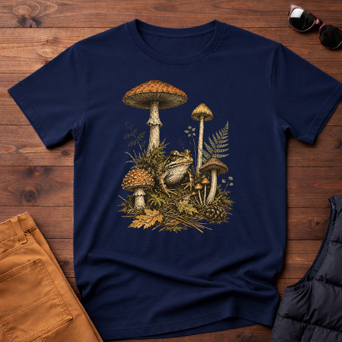 Woodland Frog & Mushroom T-Shirt