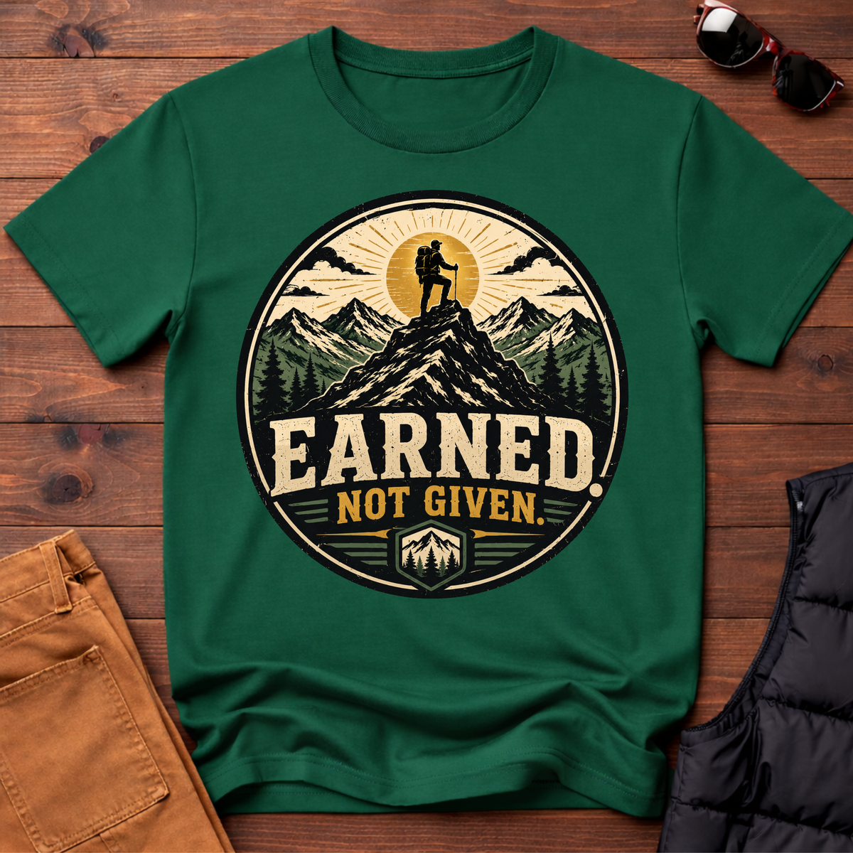 Earned Not Given Hiking T-Shirt