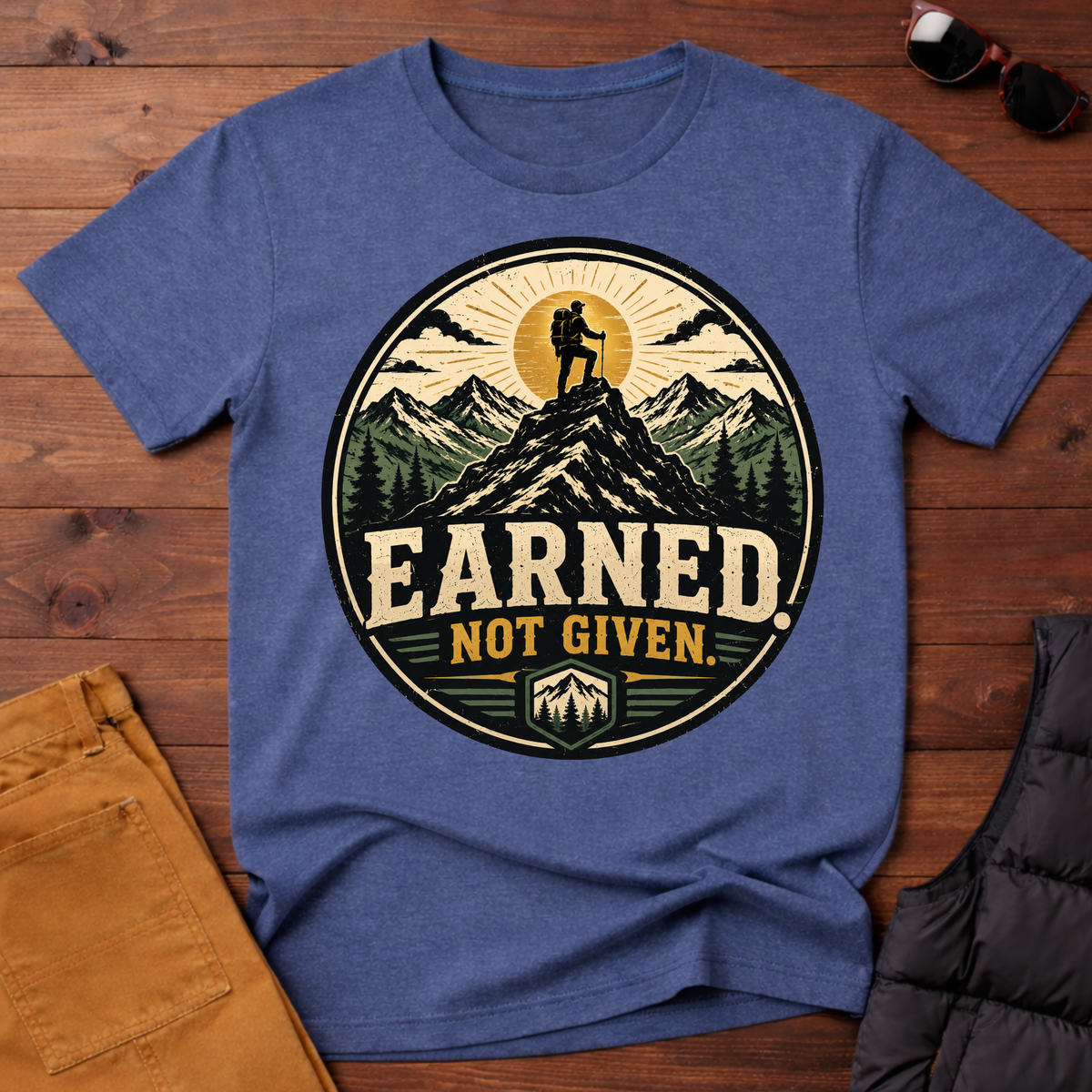 Earned Not Given Hiking T-Shirt