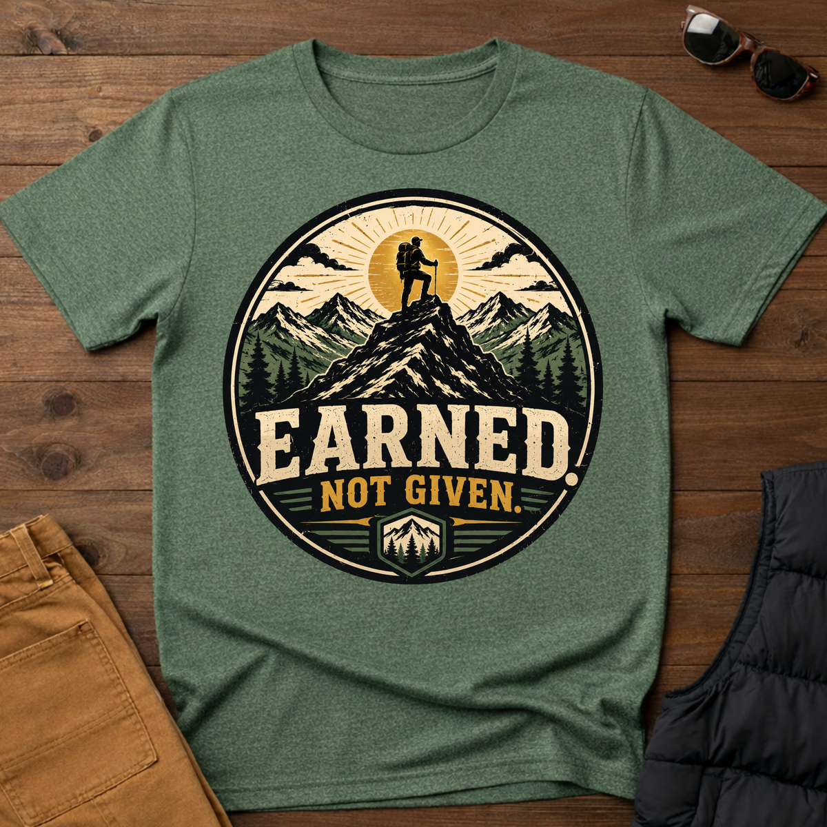 Earned Not Given Hiking T-Shirt