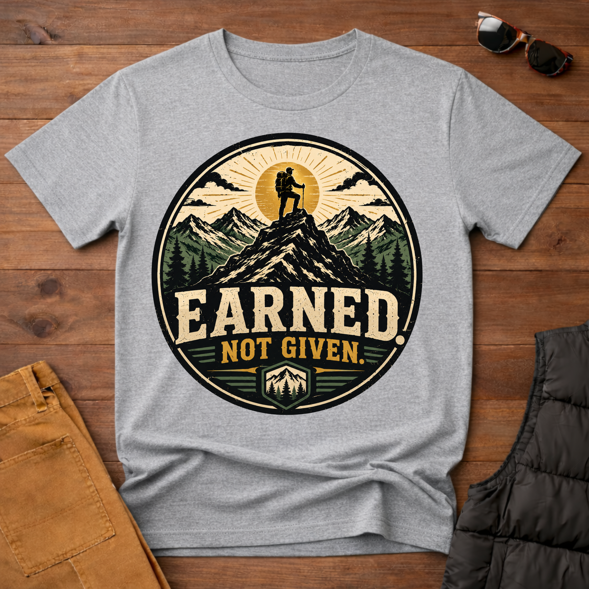 Earned Not Given Hiking T-Shirt