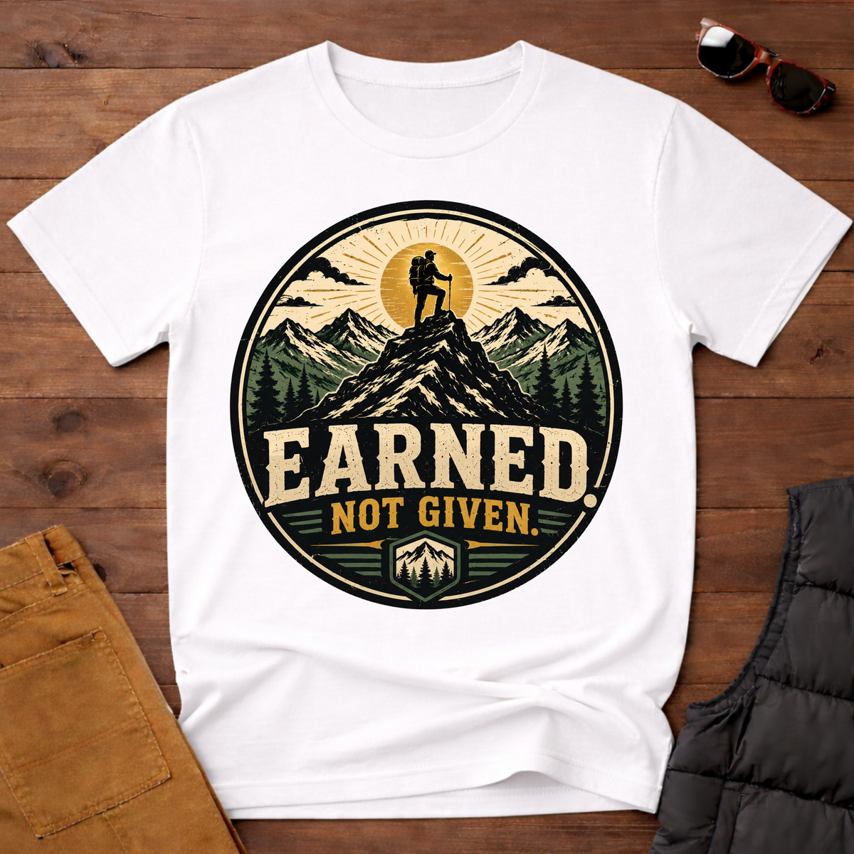 Earned Not Given Hiking T-Shirt