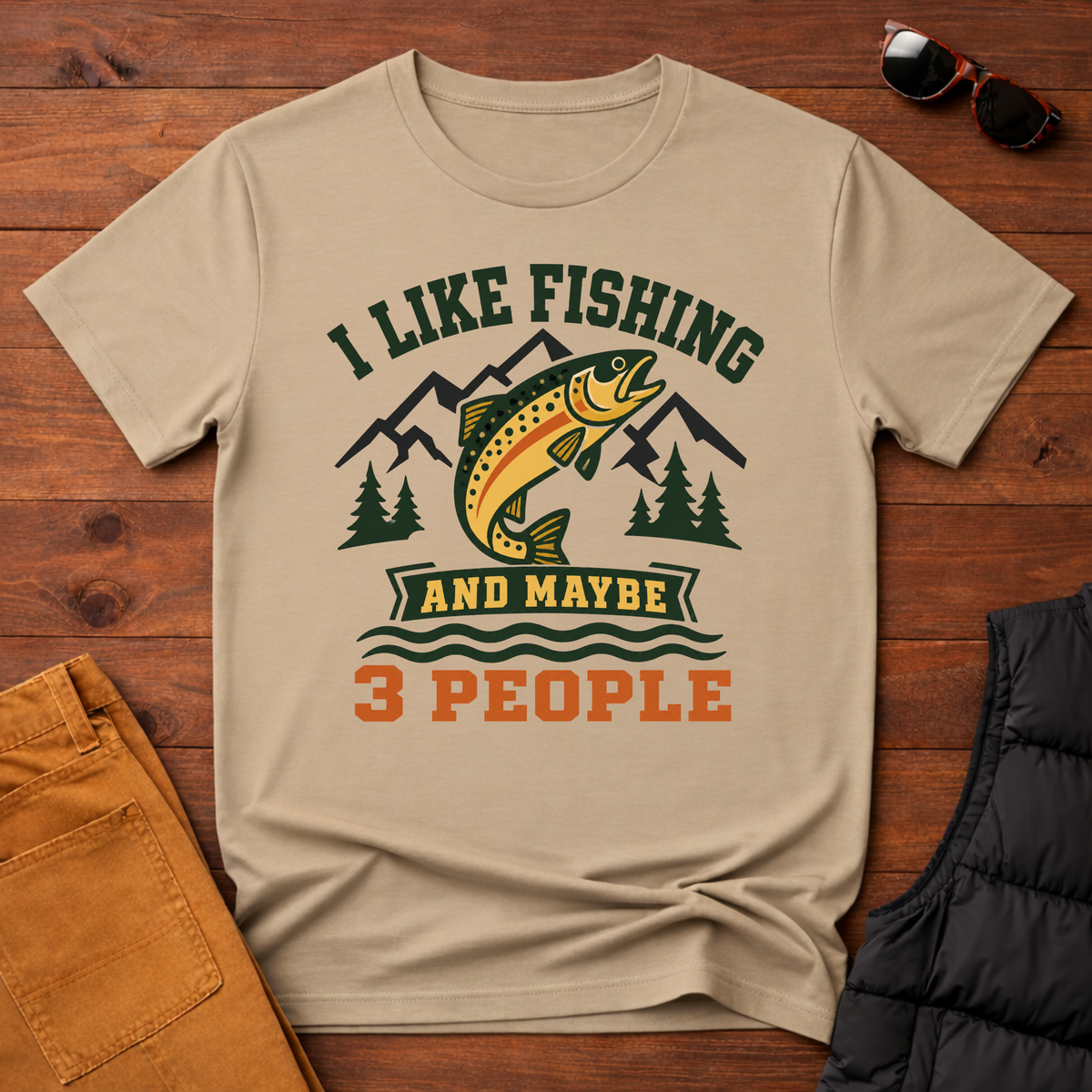 I Like Fishing And Maybe 3 People T-Shirt