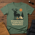 Mountains Campfires Memories Elk T-Shirt