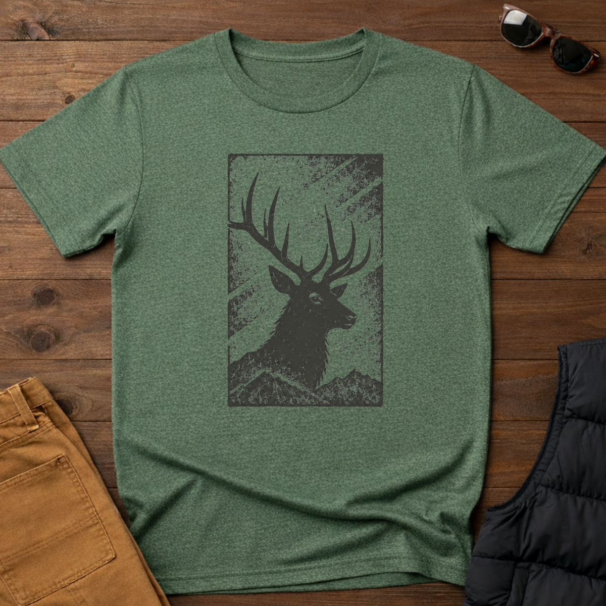 Etched Buck T-Shirt