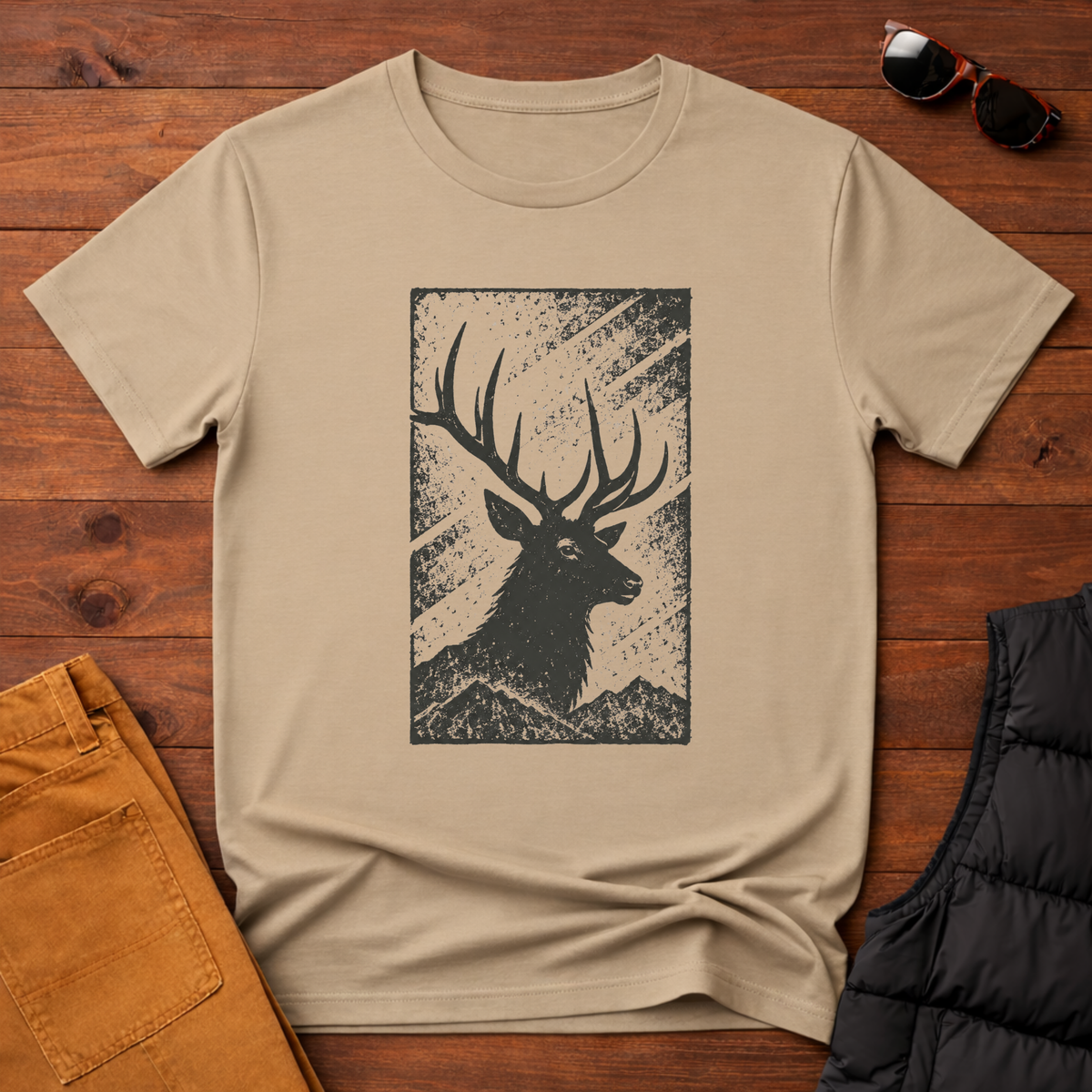 Etched Buck T-Shirt