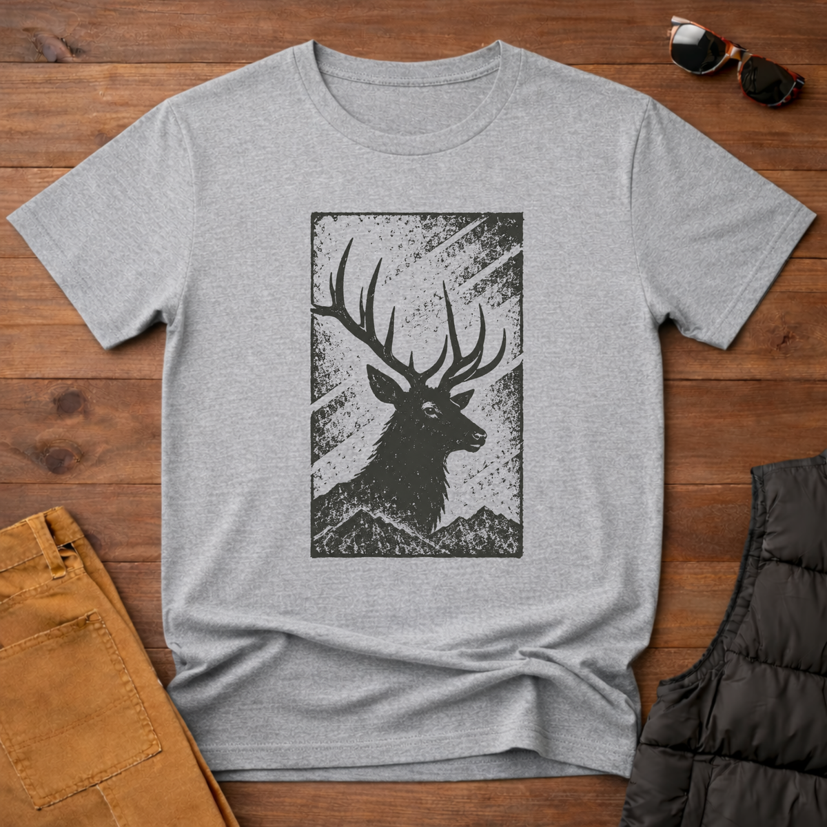Etched Buck T-Shirt