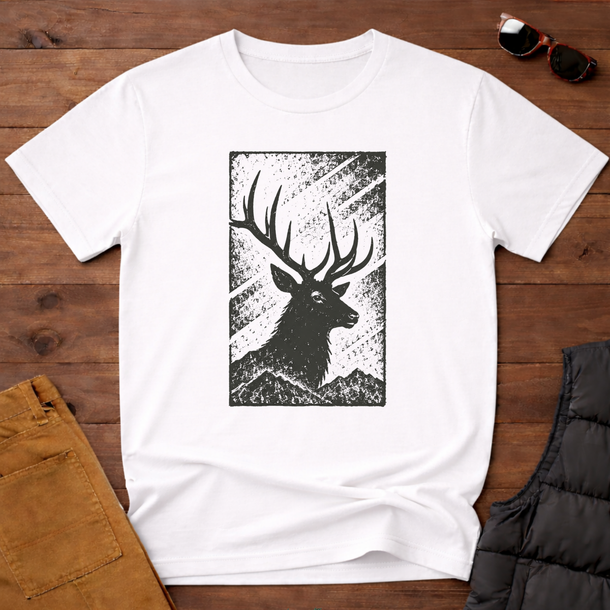 Etched Buck T-Shirt