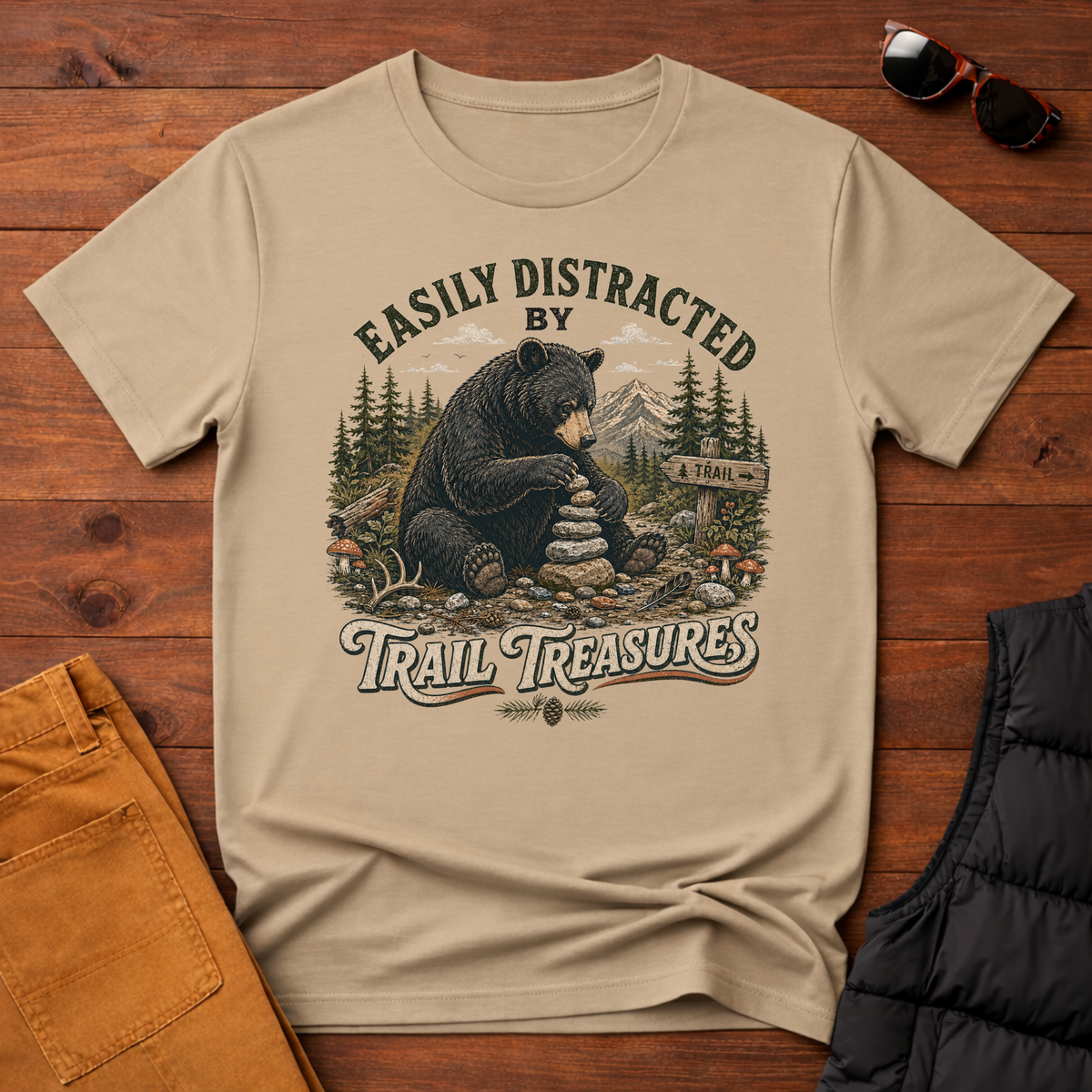 Easily Distracted by Trail Treasures T-Shirt