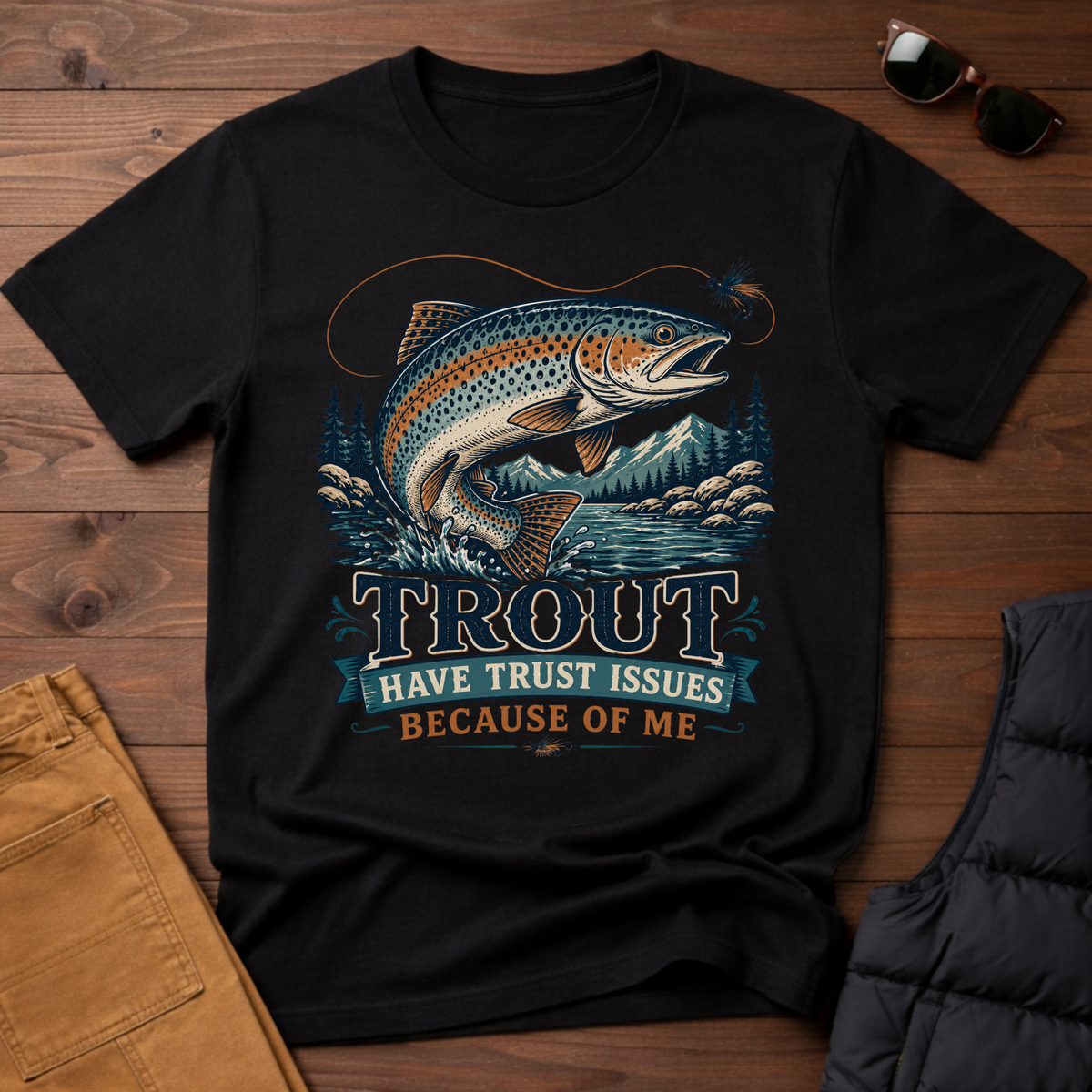 Trout Have Trust Issues Because Of Me T-Shirt