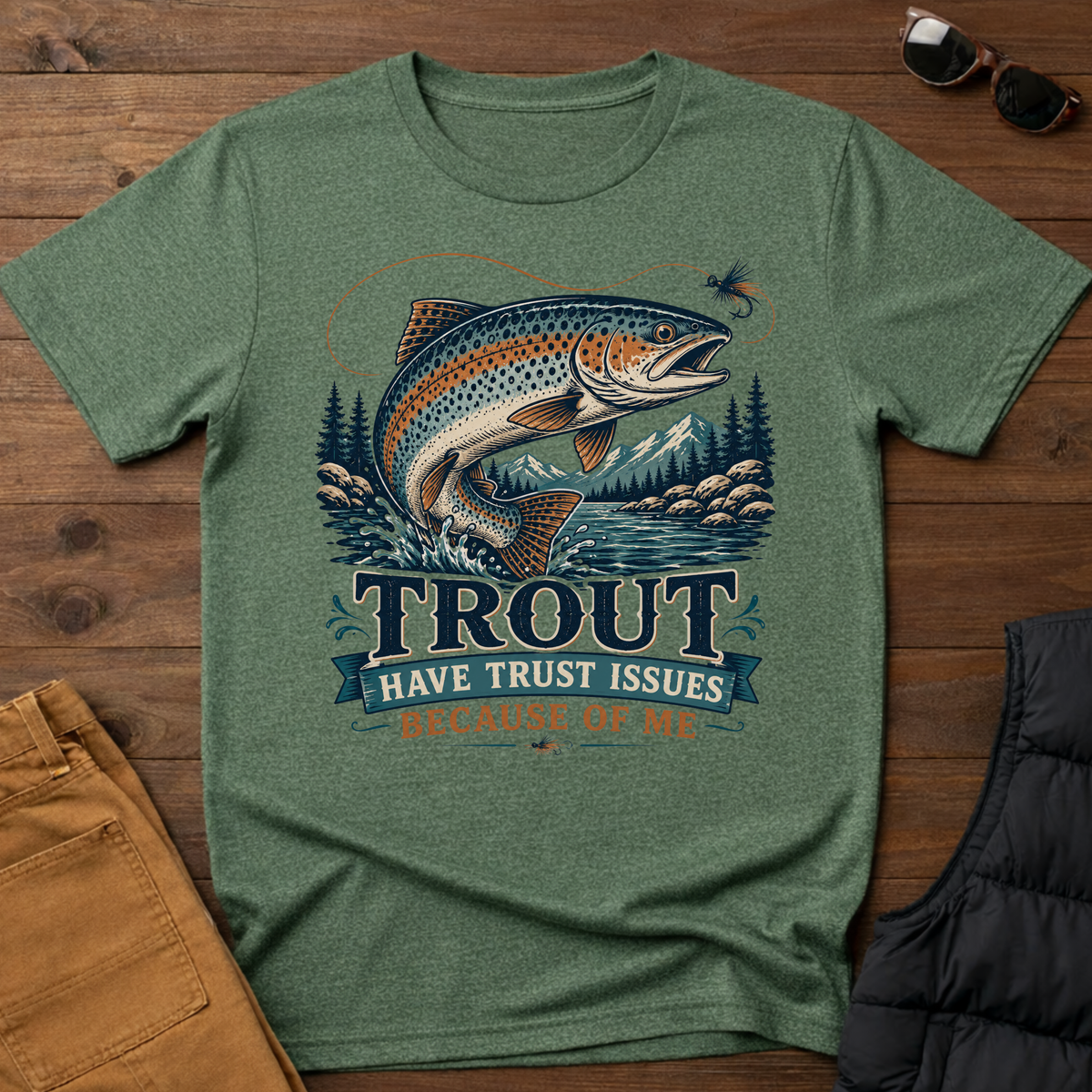 Trout Have Trust Issues Because Of Me T-Shirt