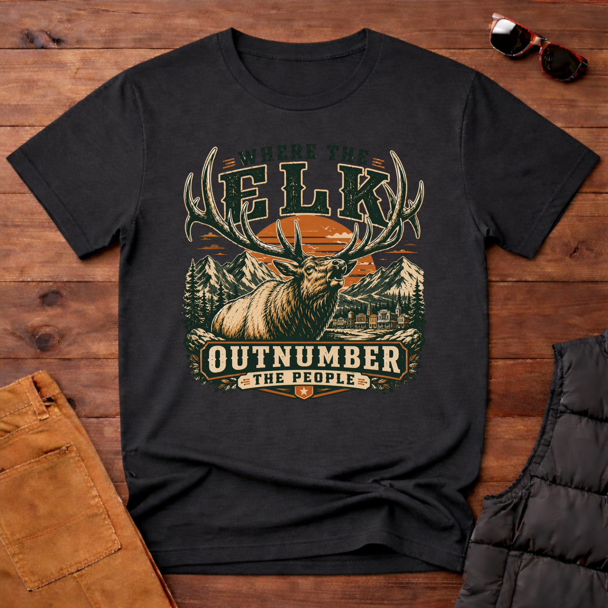 Where the Elk Outnumber the People T-Shirt