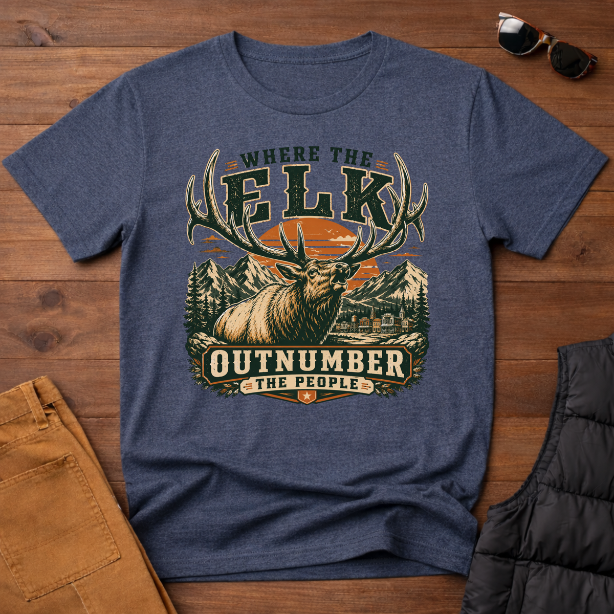 Where the Elk Outnumber the People T-Shirt