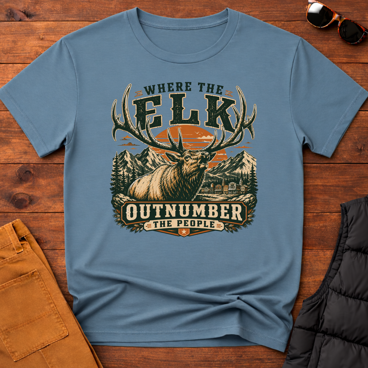 Where the Elk Outnumber the People T-Shirt