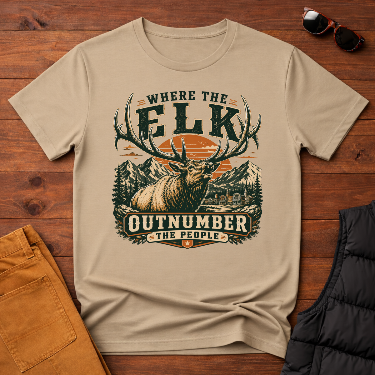 Where the Elk Outnumber the People T-Shirt