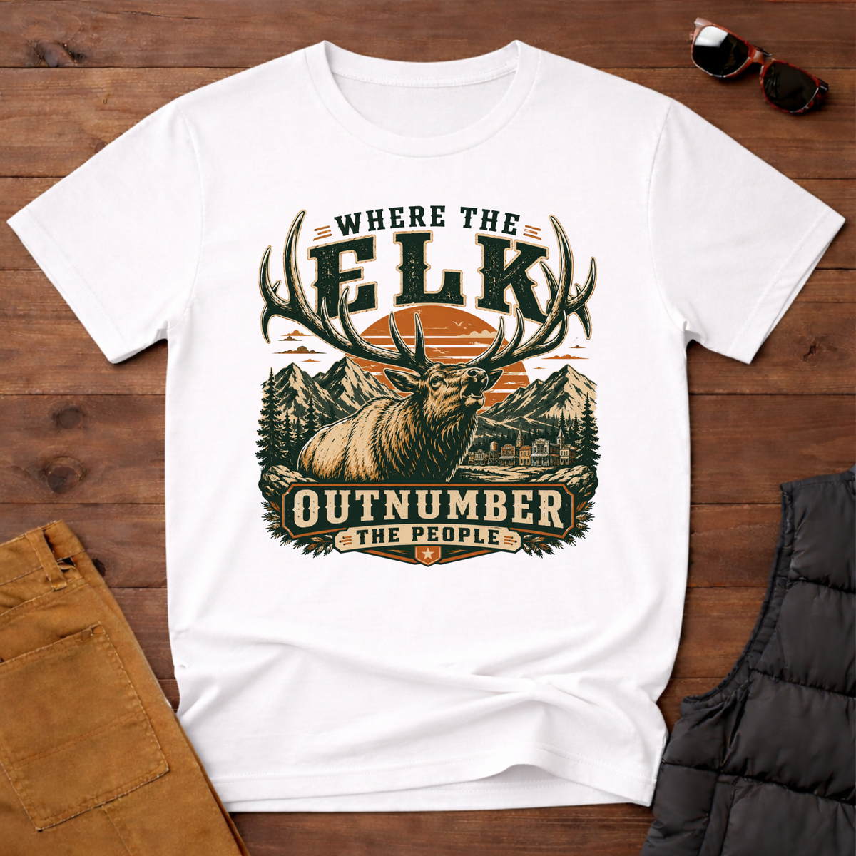 Where the Elk Outnumber the People T-Shirt