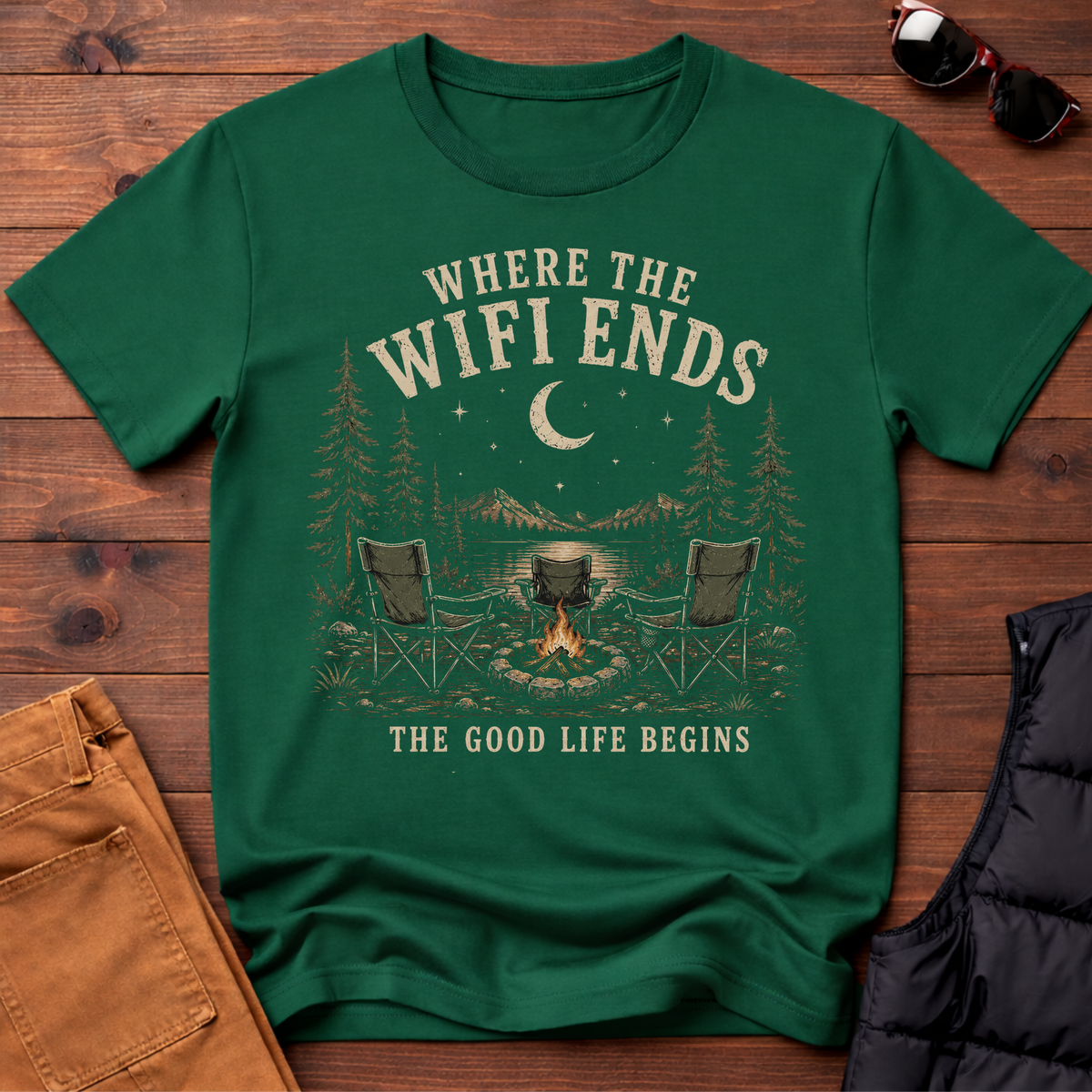 Where The WiFi Ends T-Shirt