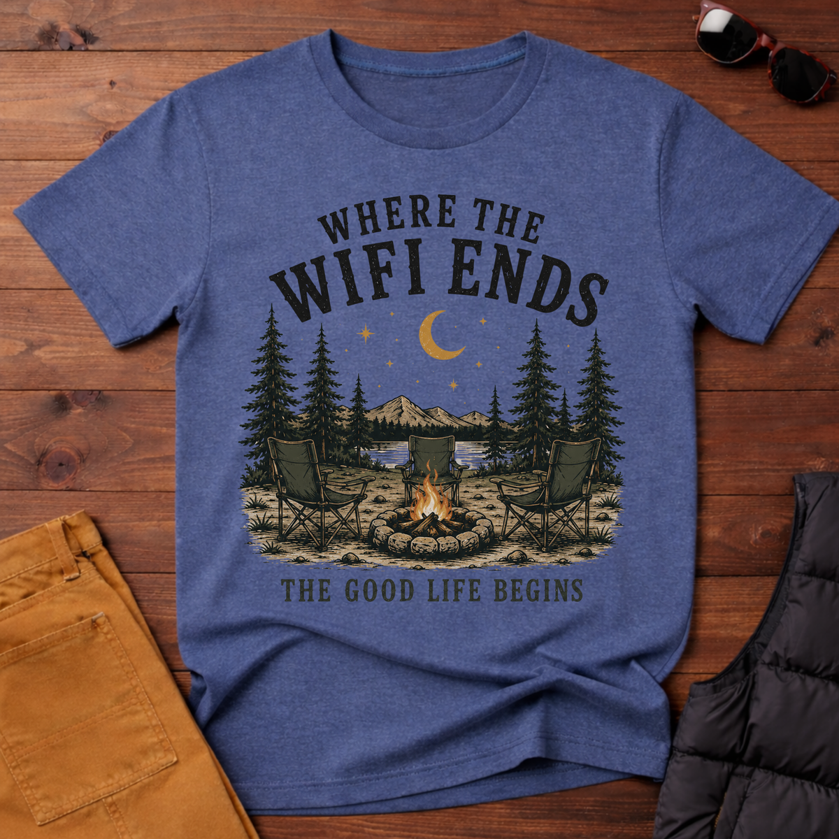 Where The WiFi Ends T-Shirt