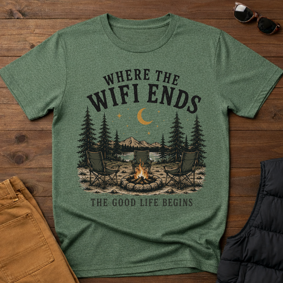 Where The WiFi Ends T-Shirt