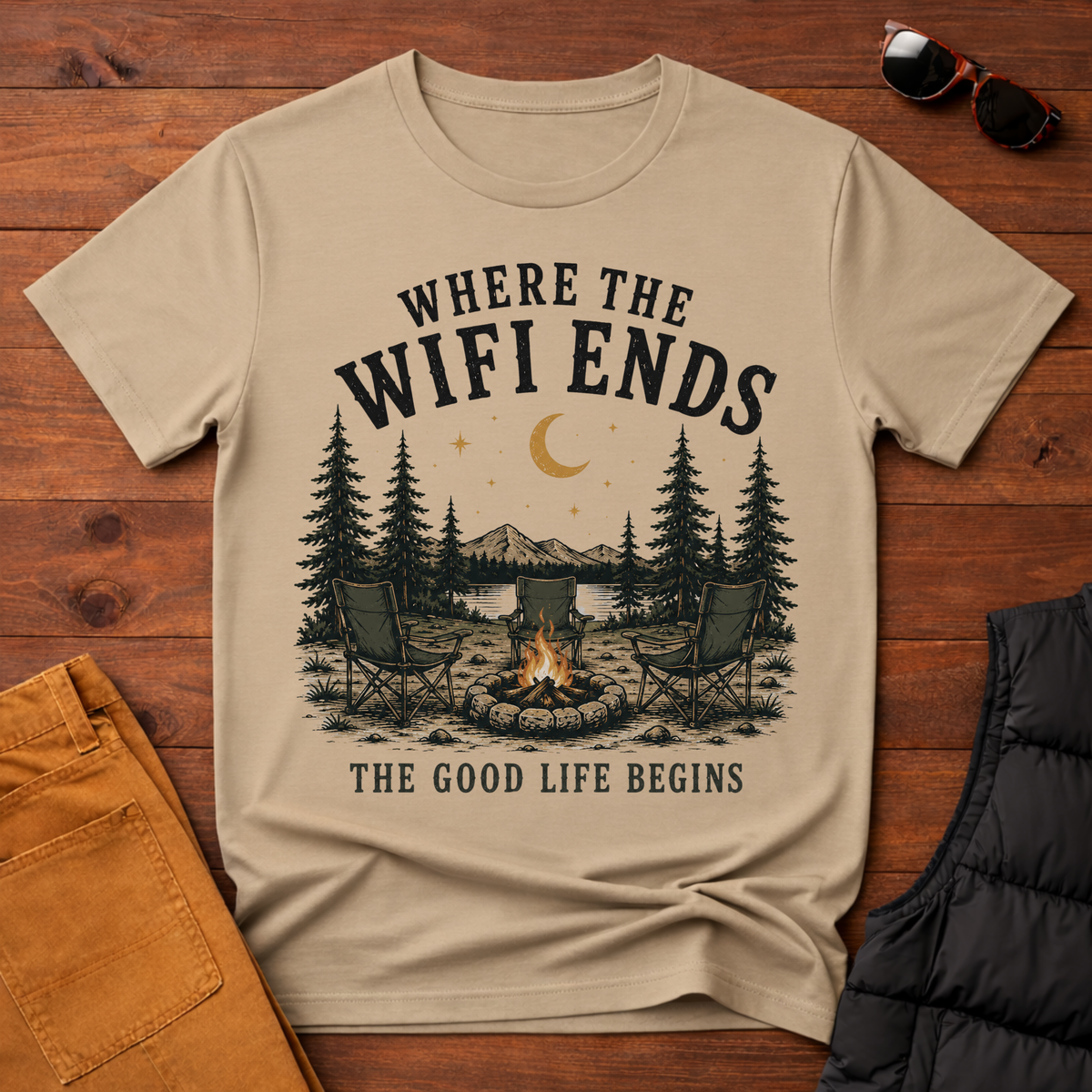 Where The WiFi Ends T-Shirt
