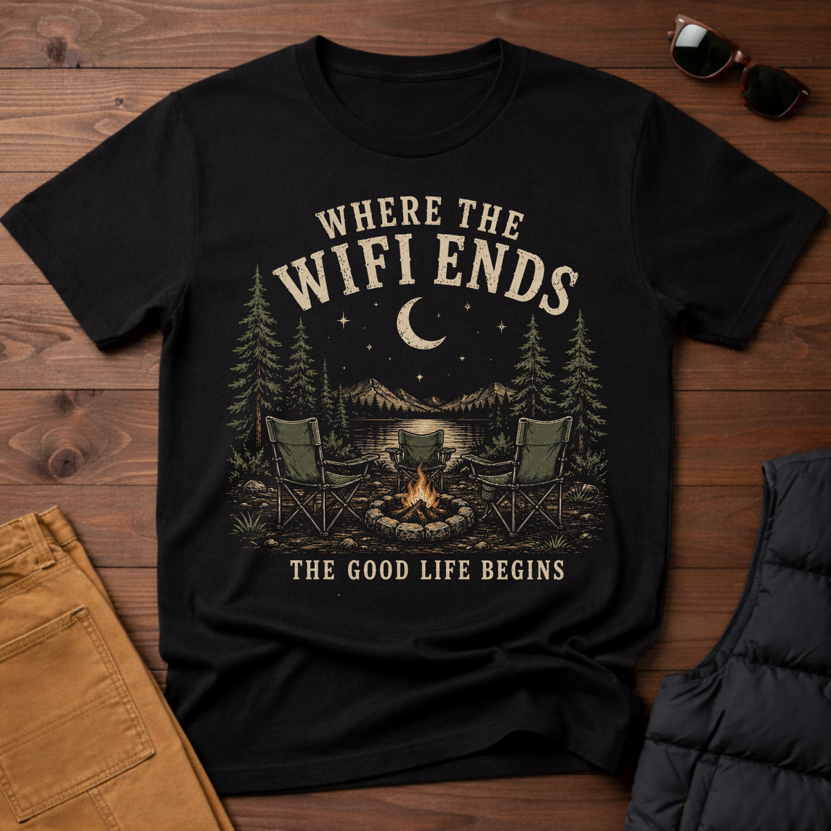 Where The WiFi Ends T-Shirt