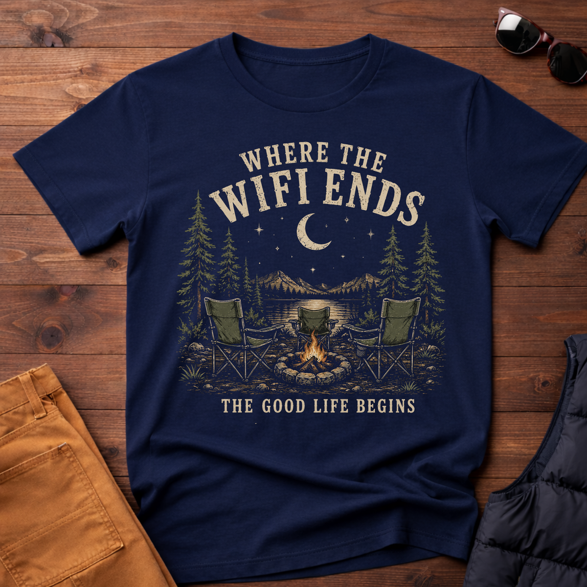 Where The WiFi Ends T-Shirt